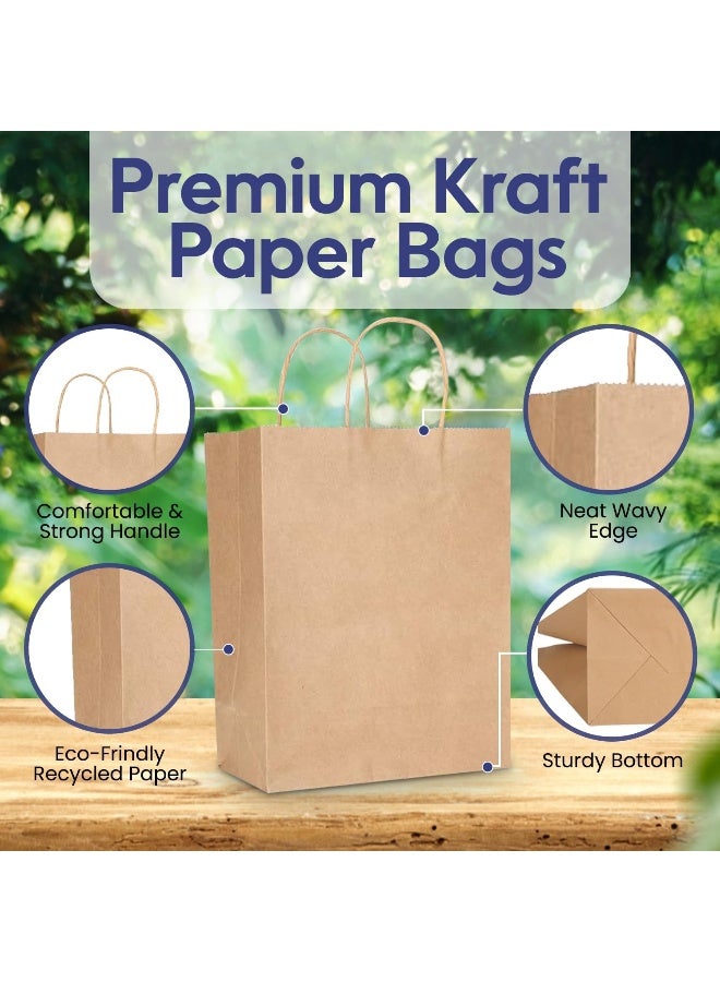 SNH Packing Kraft Paper Bag Brown Twisted Handle 33X34X18 cm Party Bags Hen Bride Birthday Gift Wedding Celebrations For Favour - 50 Pieces - Image 3